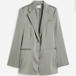 Women’s H&M Satin Light Khaki Green Blazer